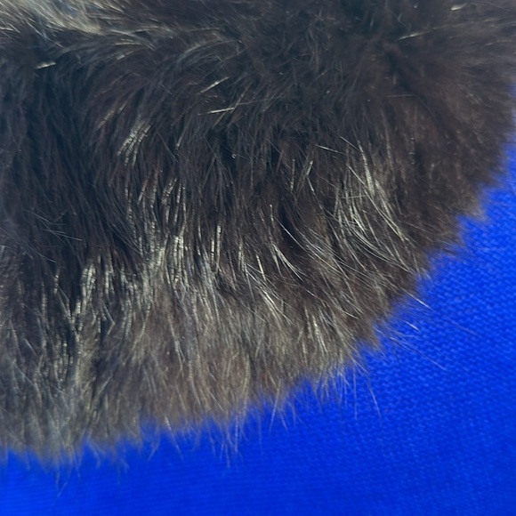 VINTAGE Double Breasted Fur Collar Lightweight Top Retro Chic 40’s Look - Picture 10 of 11